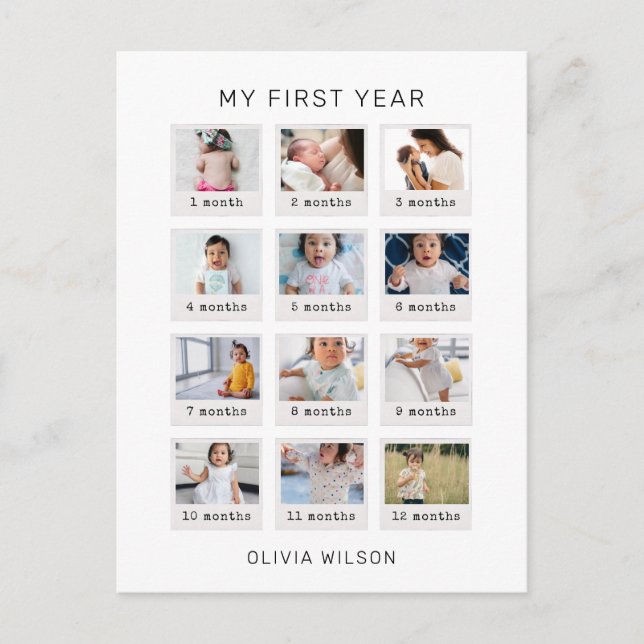 Cartão Postal Meu Primeiro Ano (Frente)