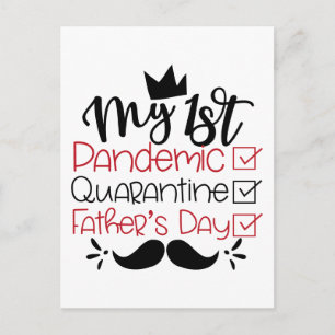 Cartão Postal Meu primeiro Dia de os pais Pandêmico de Quarenten