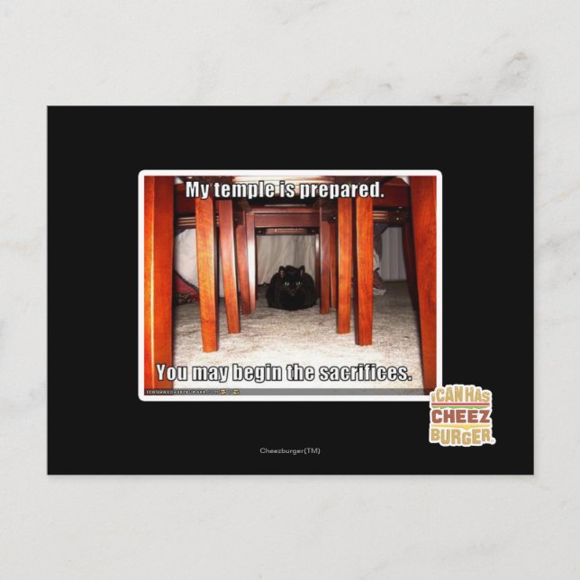 Cartão Postal Meu templo está preparado. (Frente)