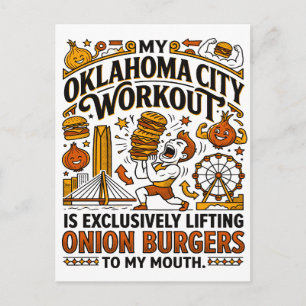 Cartão Postal Meu Treino de Onion Burgers de Oklahoma City