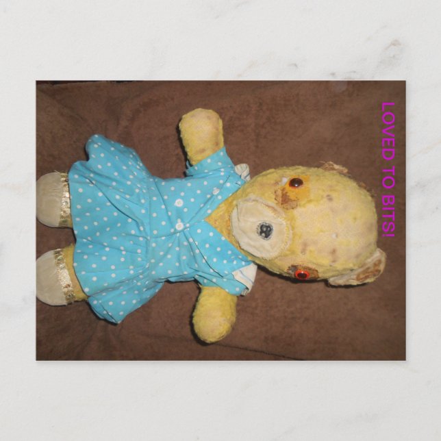 Cartão Postal Meu ursinho de pelúcia se posando num cartão-posta (Frente)