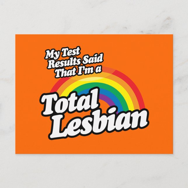 CARTÃO POSTAL MEUS RESULTADOS DE TESTES DISSERAM LESBIANO (Frente)