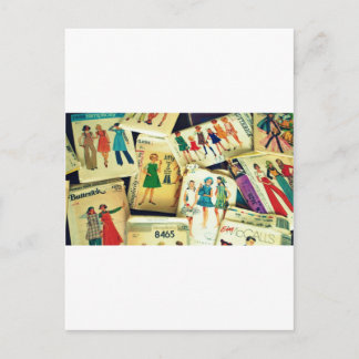 Cartão Postal meus velhos padrões de costura