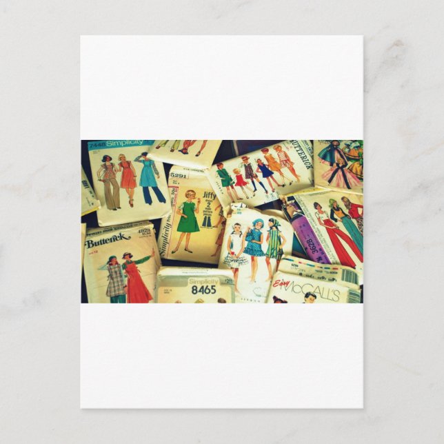 Cartão Postal meus velhos padrões de costura (Frente)