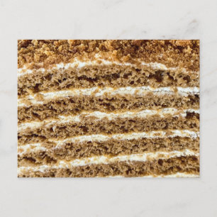 Cartão Postal Mevik Honey Cake Abstrato