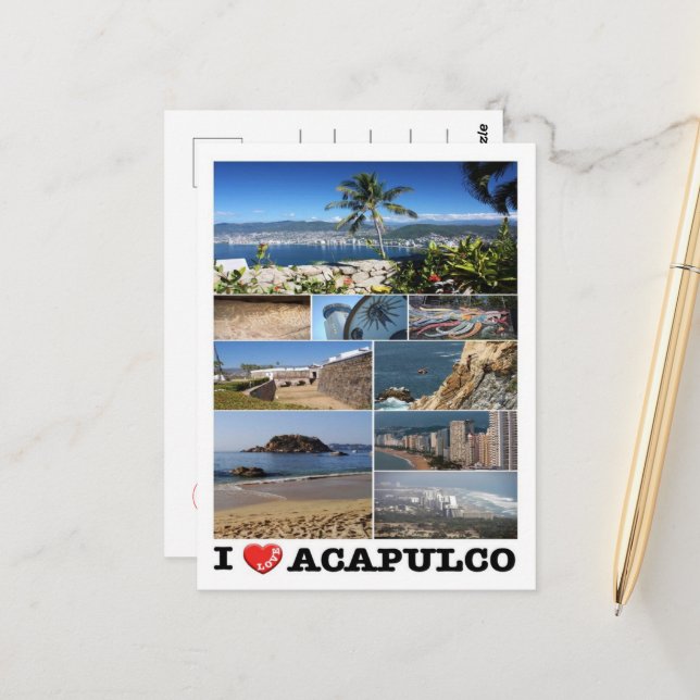 Cartão Postal México - Acapulco - Eu Amo - (Frente/Verso In Situ)