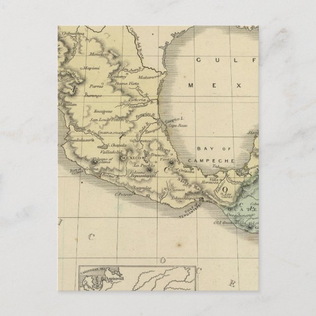 Cartão Postal México, América Central (Frente)