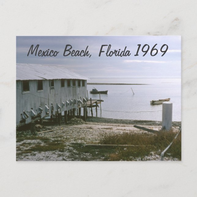 Cartão Postal Mexico Beach, Florida 1969 (Frente)
