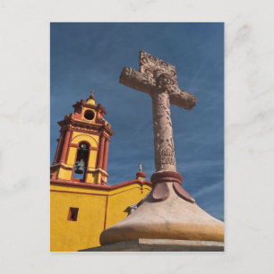 Cartão Postal México, Bernal. Vista da Igreja de San Sebastian