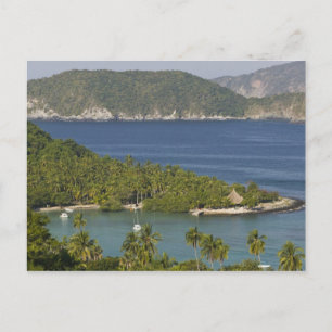 Cartão Postal México, Guerrero, Zihuatanejo. Praia Las Gatas-