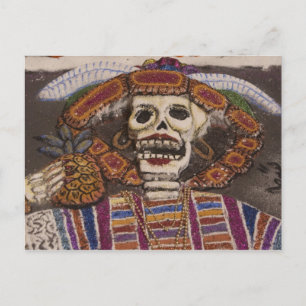 Cartão Postal México, Oaxaca. Tapeçaria de areia (tapete de aren