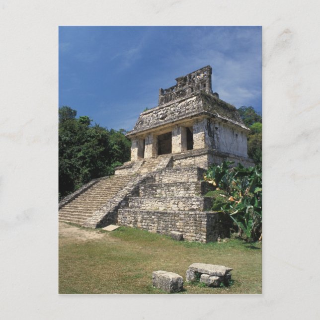 Cartão Postal México, Província de Chiapas, Palenque. Templo de (Frente)