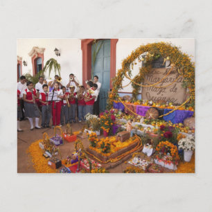 Cartão Postal México, Província de Oaxaca, Ocotlan, estudantes e