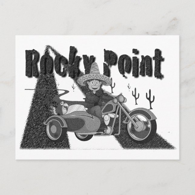 Cartão Postal México Rocky Point Grunge (Frente)