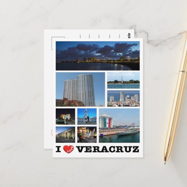 Cartão Postal México - Veracruz - Eu Amo - (Frente/Verso In Situ)