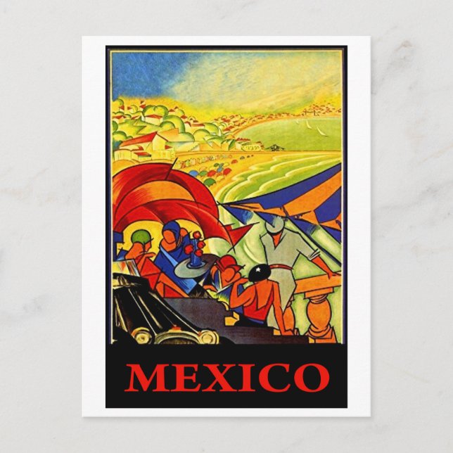 Cartão Postal México, viagens vintage (Frente)
