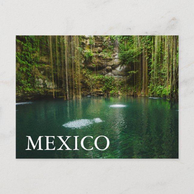 Cartão Postal México, Yucatan, Lago Cênico (Frente)