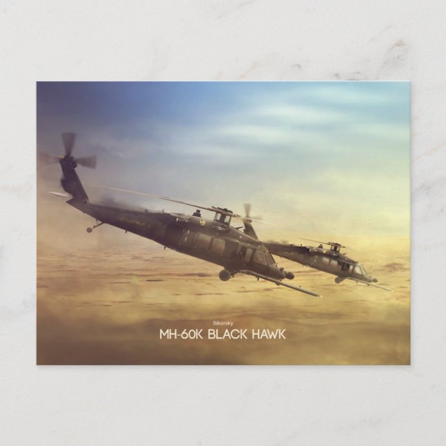 Cartão postal MH-60K Black Hawk (Frente)