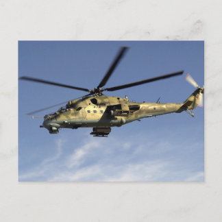 Cartão Postal MI-24 Hind