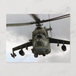 Cartão Postal MI-24 Hind