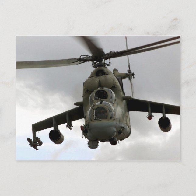 Cartão Postal MI-24 Hind (Frente)