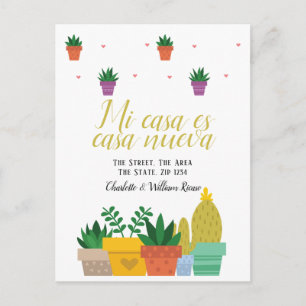 Cartão Postal Mi Casa Es Casa Nueva Nova Planta De Cactus Domést