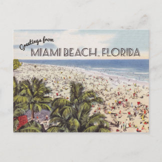 Cartão postal Miami Beach Florida | Vintage