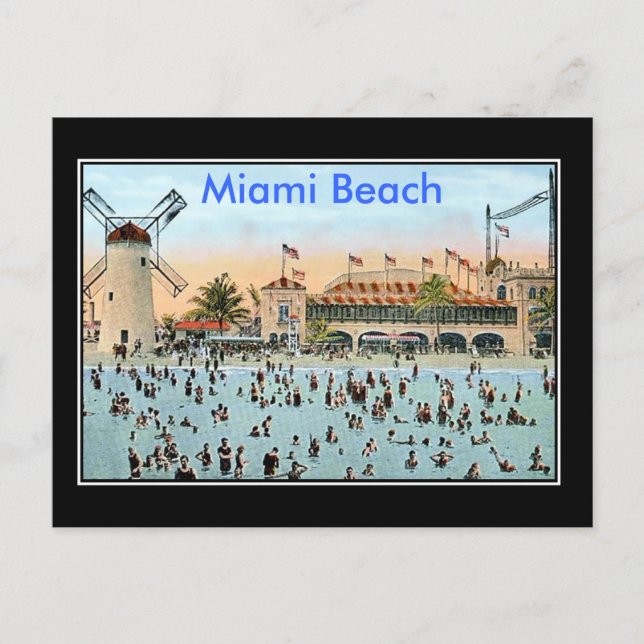 Cartão Postal Miami Beach Vintage (Frente)