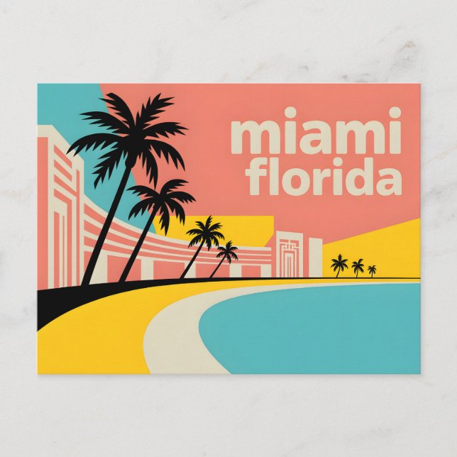 Cartão Postal Miami Flórida (Frente)