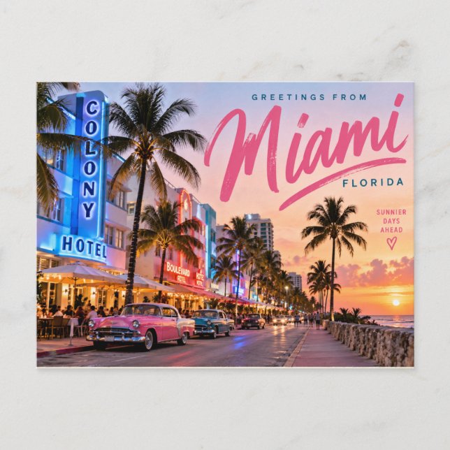 Cartão Postal Miami Flórida (Frente)