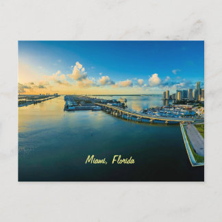 Cartão Postal Miami, Flórida, vista panorâmica