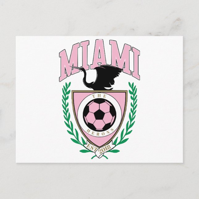 Cartão Postal Miami Futebol Varsity Estilo  (Frente)