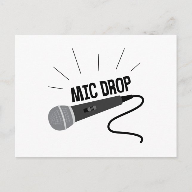 Cartão Postal Mic Drop (Frente)