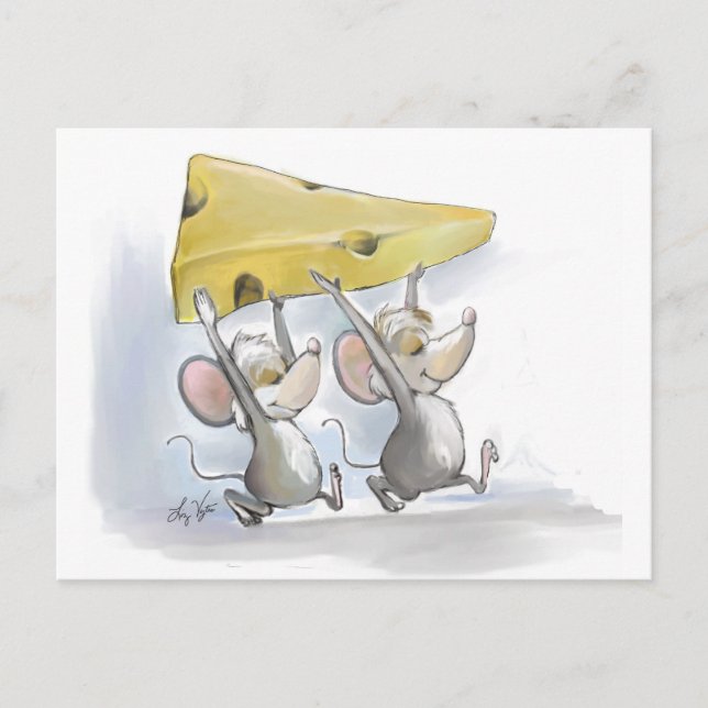 Cartão Postal Mic & Mac Trazendo O Cartão-Postal Do Queijo (Frente)