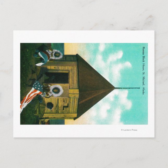 Cartão Postal Michael, Alaska, Rua (Frente)