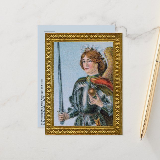 Cartão Postal Michael, o Arcanjo (pormenores: M 017) (Frente/Verso In Situ)