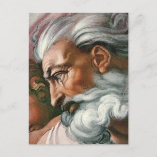 Cartão Postal Michelangelo Criação Adam Deus Arte