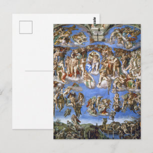 Cartão Postal Michelangelo O Juízo Final Impressão de Arte Fina
