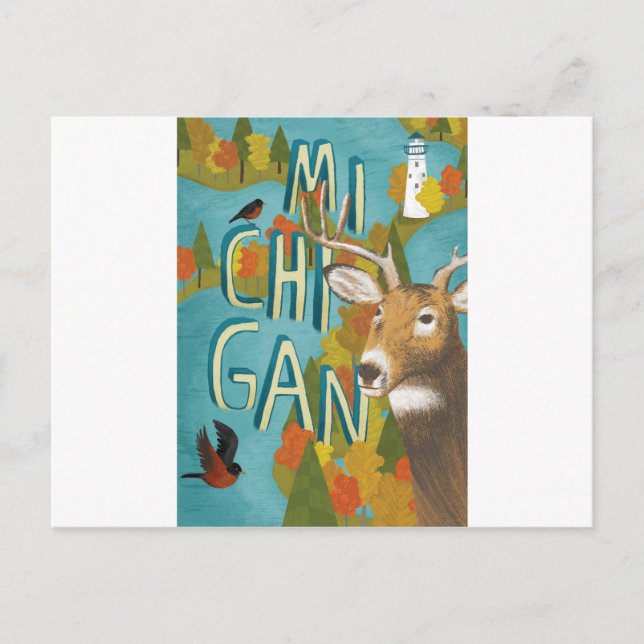 Cartão Postal Michigan (Frente)