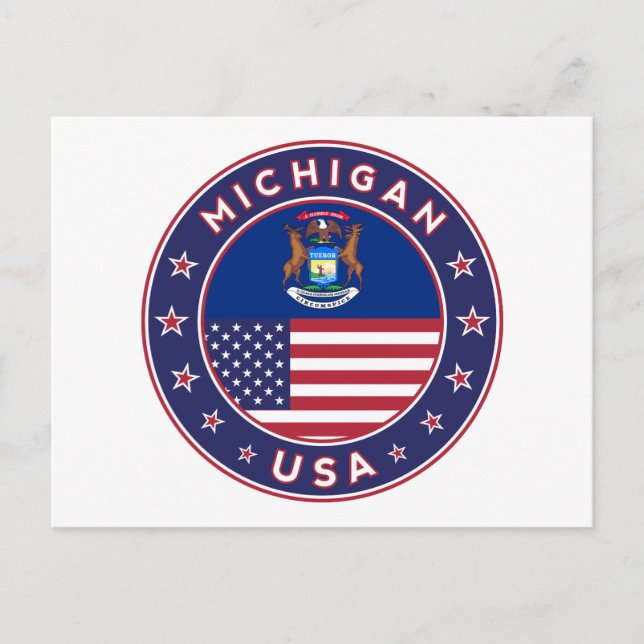 Cartão Postal Michigan (Frente)