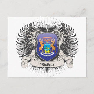 Cartão Postal Michigan Crest