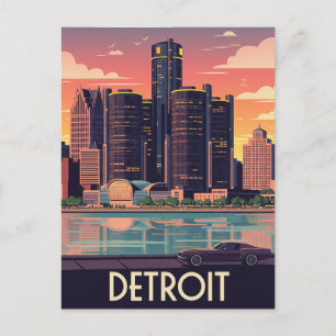 Cartão Postal Michigan Detroit Viagem