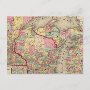 Cartão Postal Michigan, Minnesota e Wisconsin 2