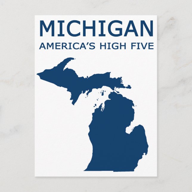 Cartão Postal Michigan. O Alto Cinco da América (Frente)