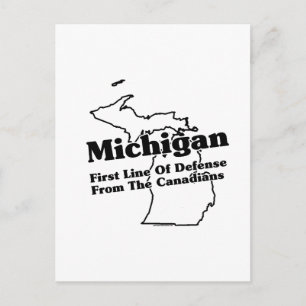 Cartão Postal Michigan State Slogan