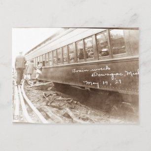 Cartão Postal Michigan Train Wreck