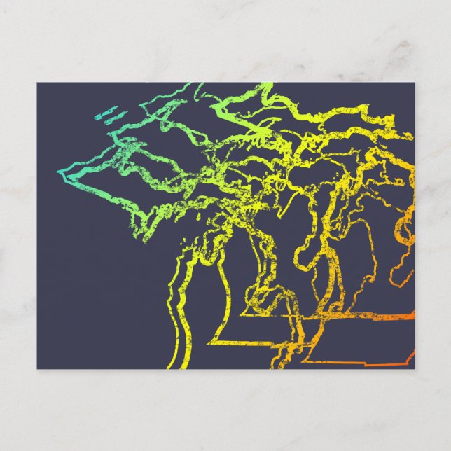 Cartão Postal micMichigan chill blur (Frente)