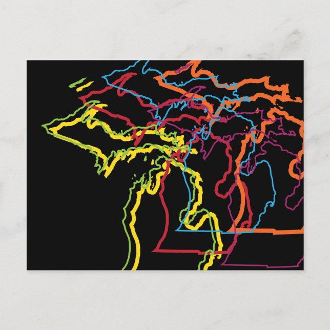 Cartão Postal micMichigan pride blur (Frente)