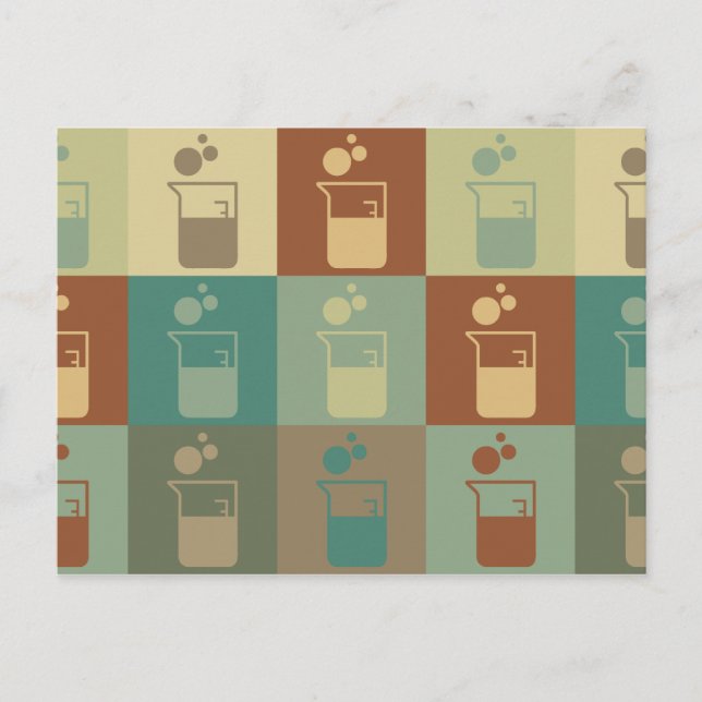 Cartão Postal Microbiologia Pop Art (Frente)