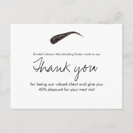 Cartão Postal Microblading de Sobrancelha Desenhada Oferta de Ag